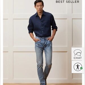 Todd Snyder Slim Selvedge Jean in Destroyed Wash 30X32